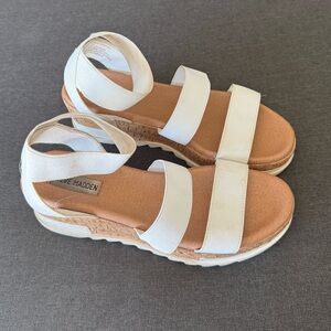 Steve Madden Cream Strappy Sandals